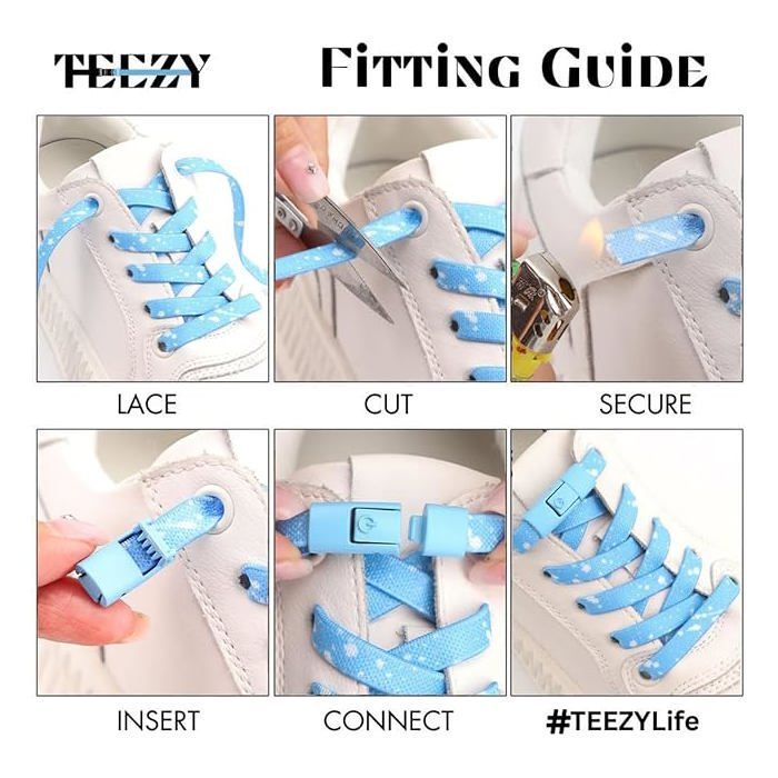 No-tie shoelaces for sneakers | Colorful elastic shoelaces with quick-release buckle | Flat shoelaces | 100 cm