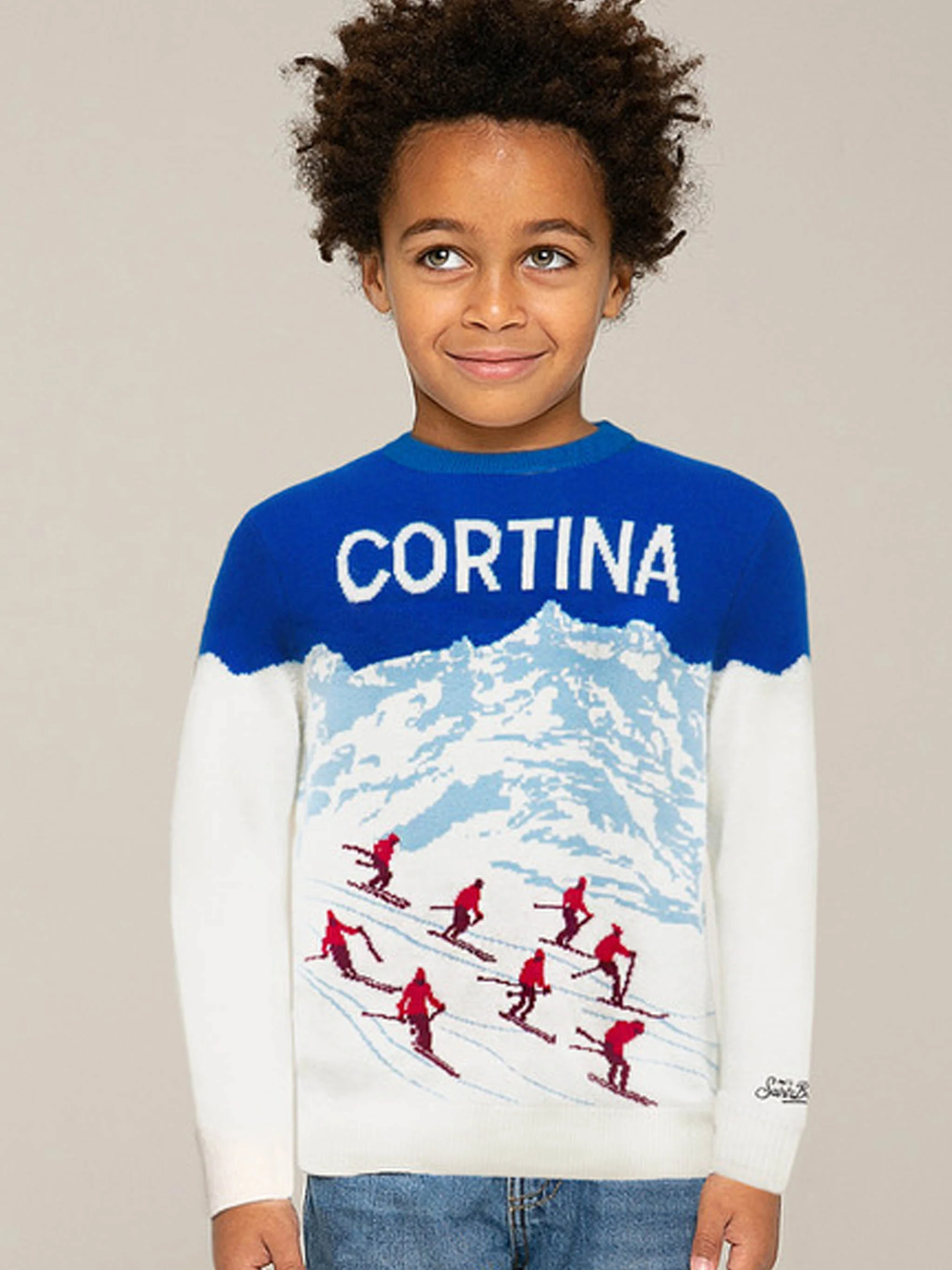 Cortina trui voor kinderen met jacquardprint