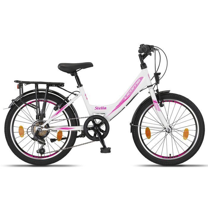 Licorne Bike Stella Premium Vélo de Ville – Vélo Hollandais Confortable [20, Blanc]