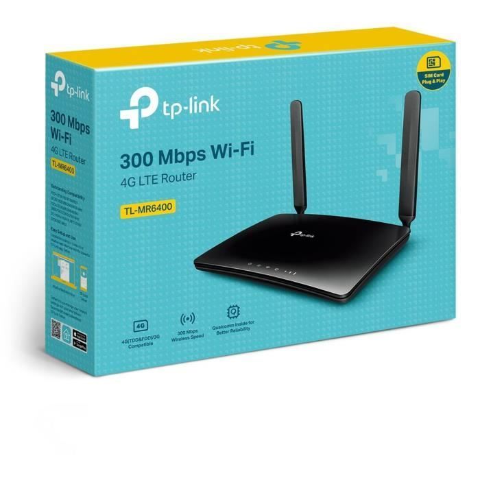 TP-Link - TL-MR6400 - Router WiFi N 4G LTE 300 Mbps con antenne rimovibili
