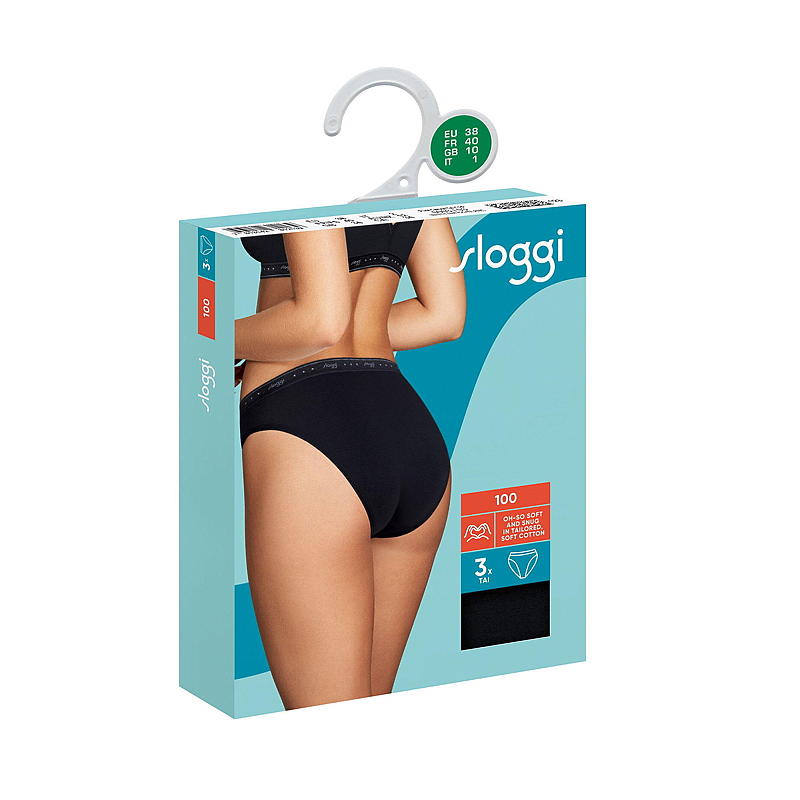 Sloggi Sloggi 3-pack storlek 40 svart, Tai