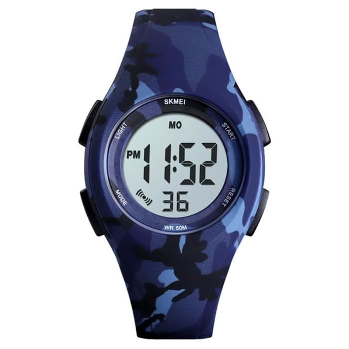 Reloj deportivo digital LED para niños y niñas - Resistente al agua hasta 50 m - Regalo para niños