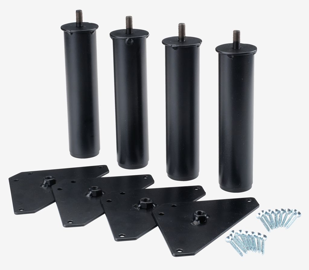 LIFJORDEN Noga postelje Ø3,5xV15cm LIFJORDEN črna 4 kosi/pak