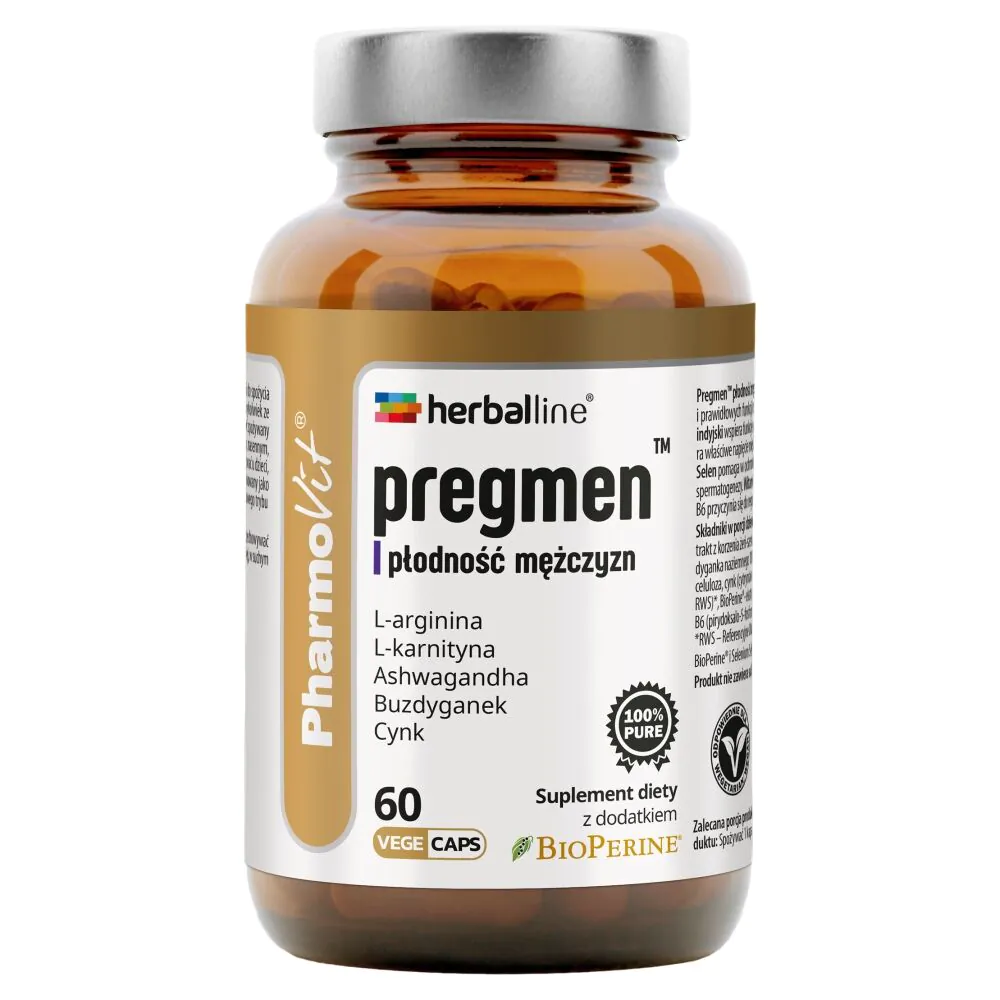 Pharmovit Pregmen Płodność Mężczyzn Suplement diety wspierający zdrowie reprodukcyjne mężczyzn kapsułki