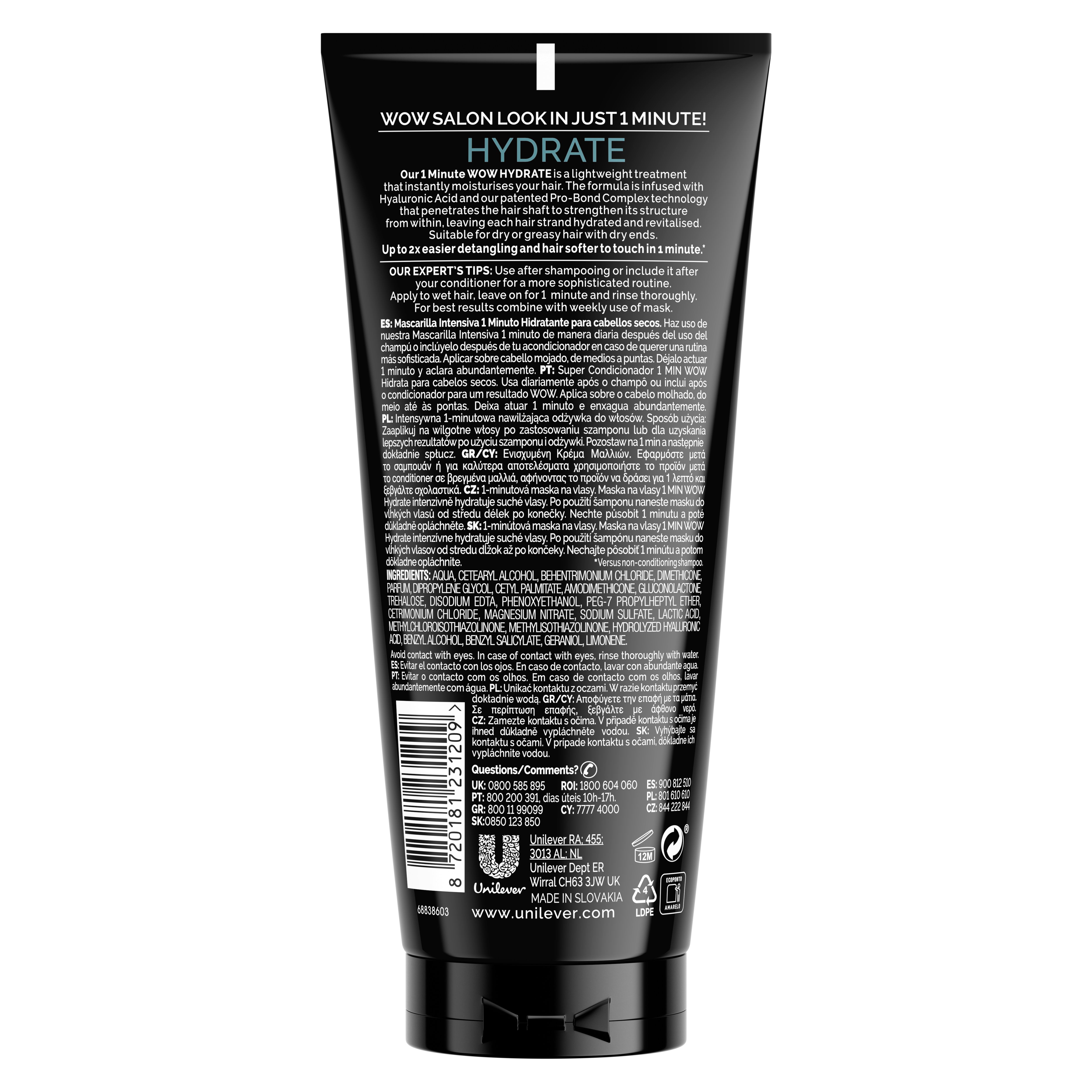 Intenzivna hidratantna maska za kosu od 1 minute Maske za kosu