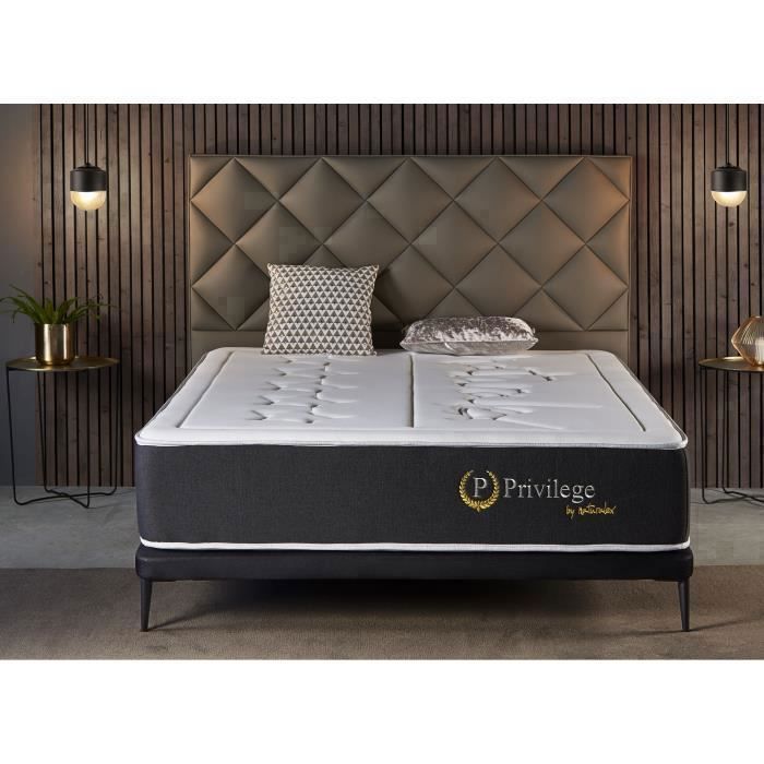 Colchão Naturalex Privilège 160x200 cm - Espuma de Alta Resiliência e Látex Azul - Espuma Viscoelástica - 7 Zonas