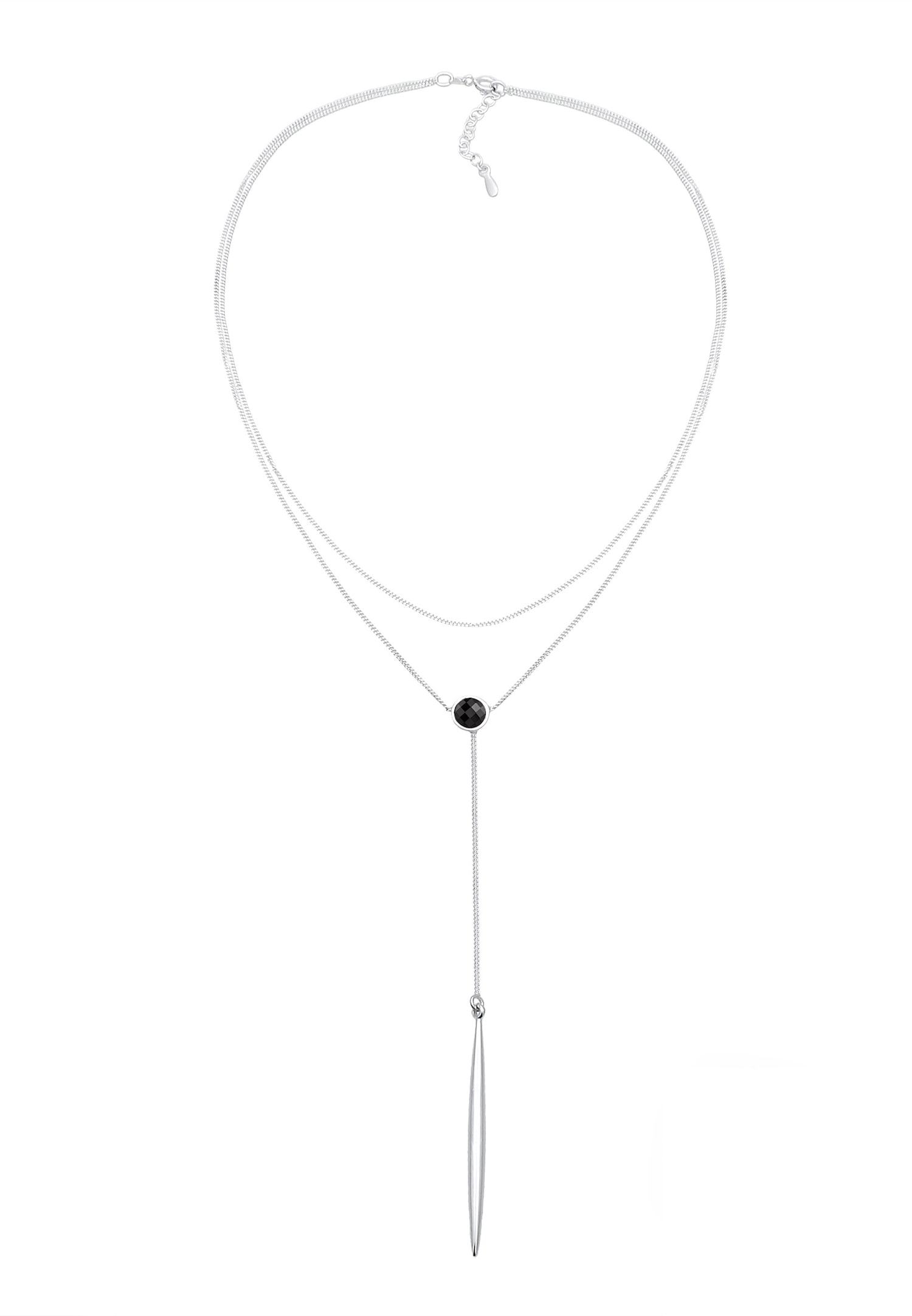 Elli Femmes Y-Choker avec cristaux en argent sterling 925