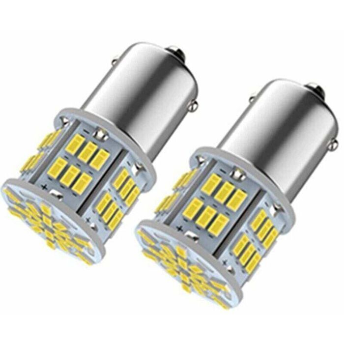 Bombillas LED 1156 Ba15s P21w, superbrillantes, blancas, 6000K - Para luces diurnas/de marcha atrás/antiniebla de coches y autocaravanas