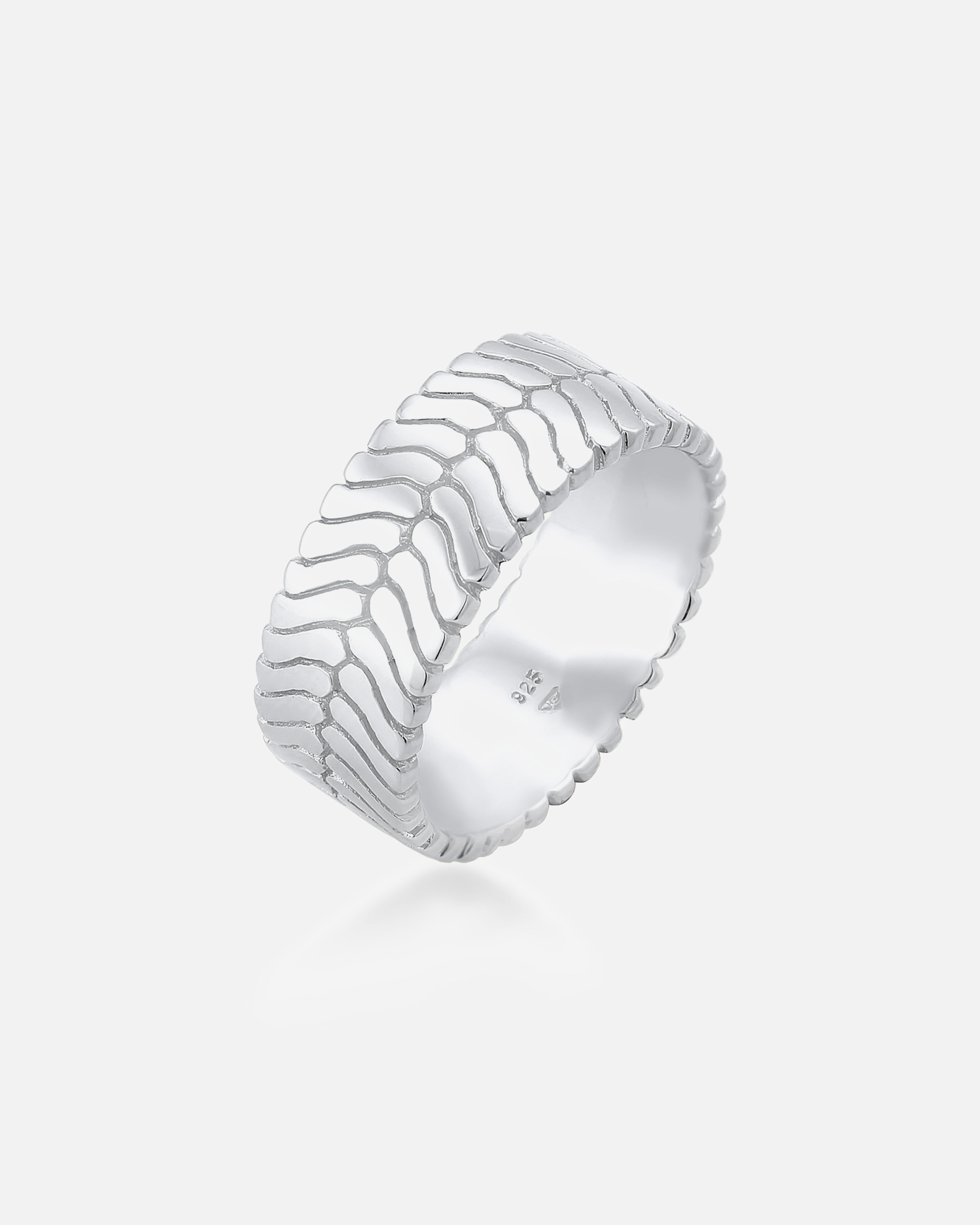 Elli Bague pour femme Bones Trend Blogger Chunky en argent sterling 925 plaqué or