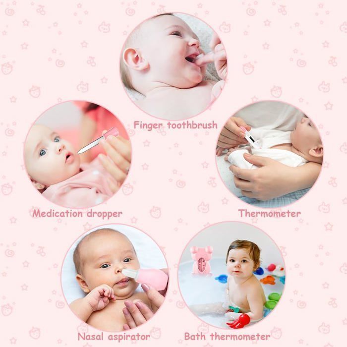 20-Piece Compact Baby Care Kit - Newborn Toiletries for Girls and Boys