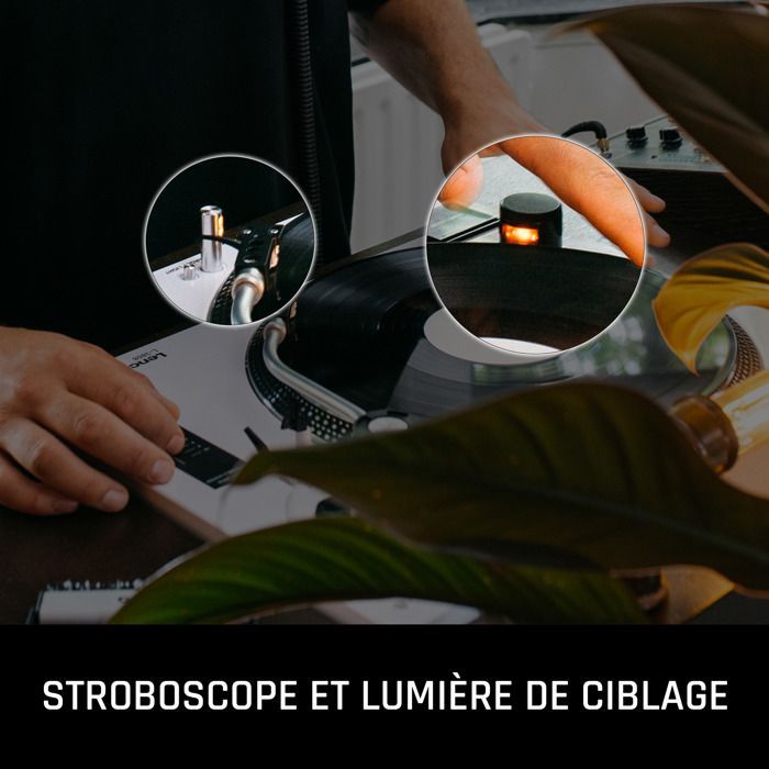 Platine Vinyle - Lenco - Entraînement direct, encodage USB/PC - L-3810GY - Gris
