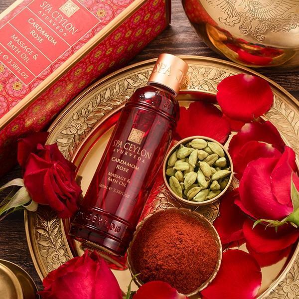 SPA CEYLON Kardemumma Ros - Massage- och badolja - 100ml