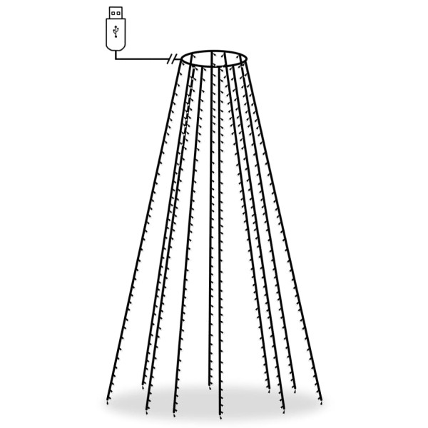 Lampka choinkowa Biały 500 cm PVC vidaXL