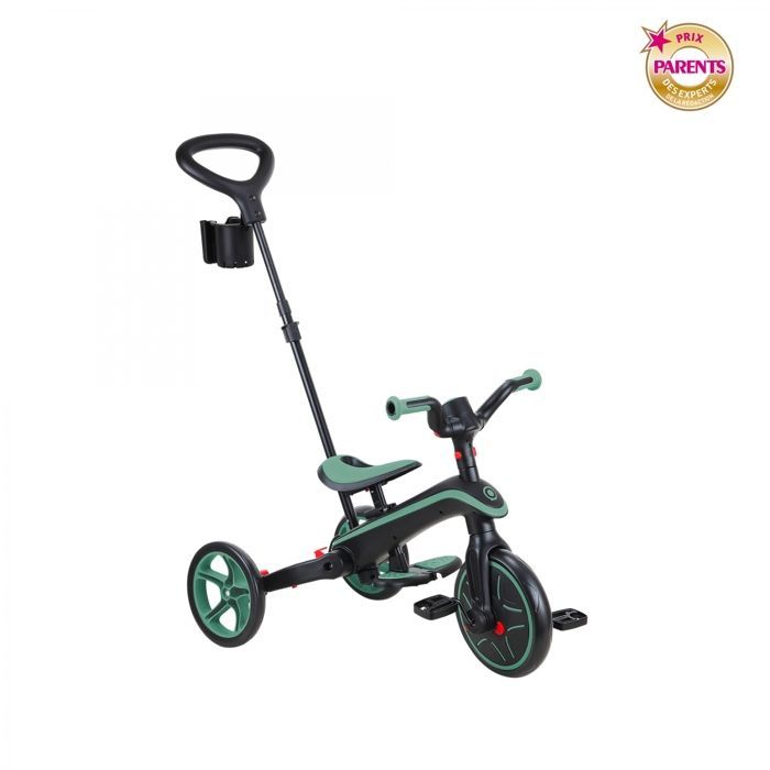 Triciclo Globber EXPLORER 4 em 1 Conversível e Dobrável - Verde Oliva