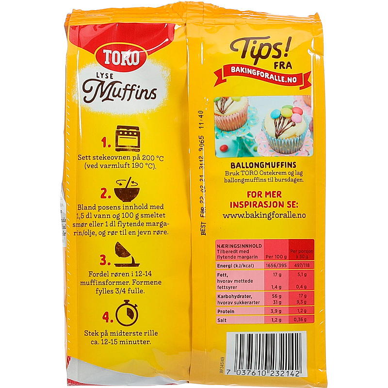 Toro Light muffins 331 g Toro