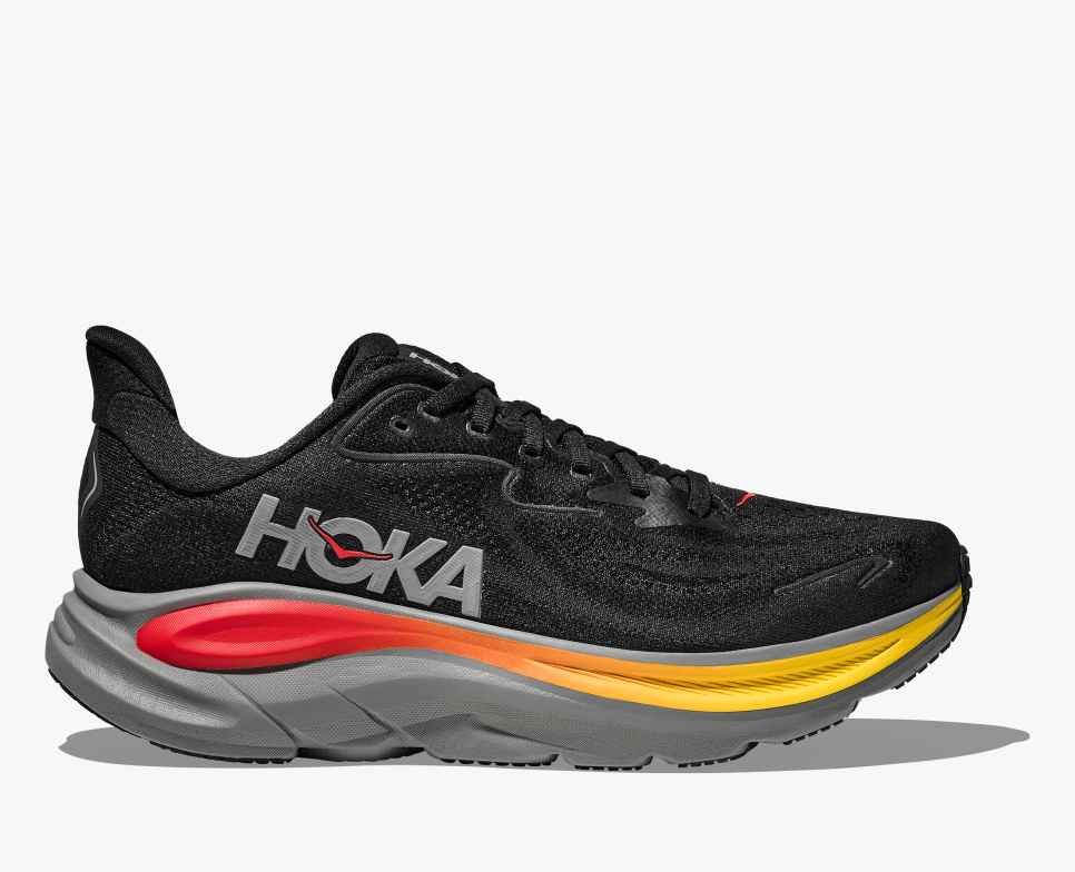 HOKA Clifton 10 Zwart/Galactisch Grijs