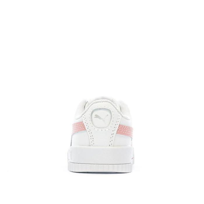 Baskets Blanche/Rose Fille Puma Inf Carina