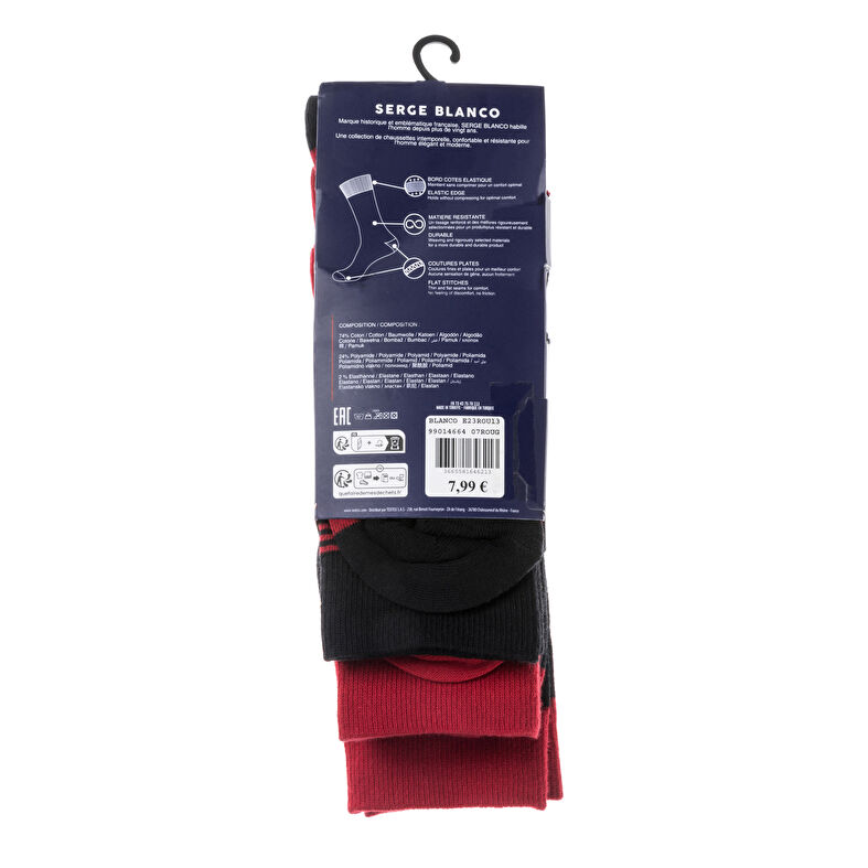 Calcetines y medias rojas para hombre