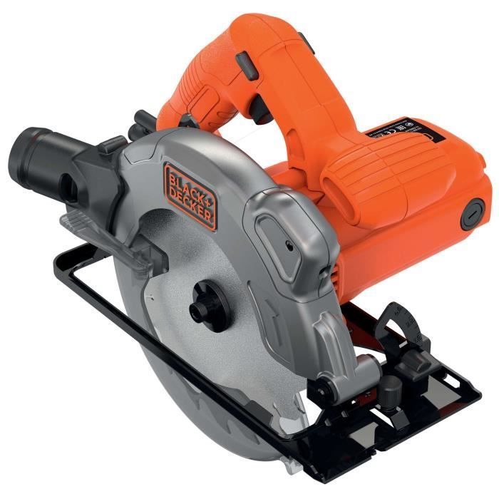 Scie circulaire filaire - BLACK+DECKER - CS1250LA-QS - 1250W - profondeur de coupe 66mm - 2 Lames incluses