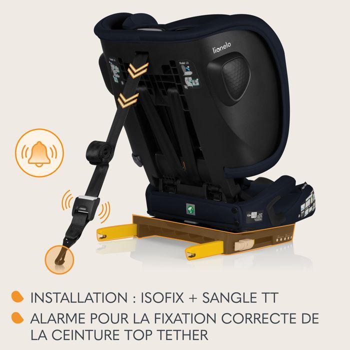 Siège-auto 76-150cm LIONELO Nelly i-Size - ISOFIX - Pliable - Porte-gobelet - Groupe 1/2/3 - Bleu