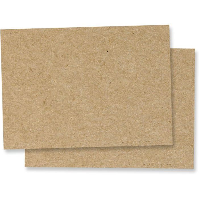 Carta Kraft A5 - TIMBRATA - 50 fogli - 200 g/m² - 21x14,85 cm - Marrone - Finitura opaca