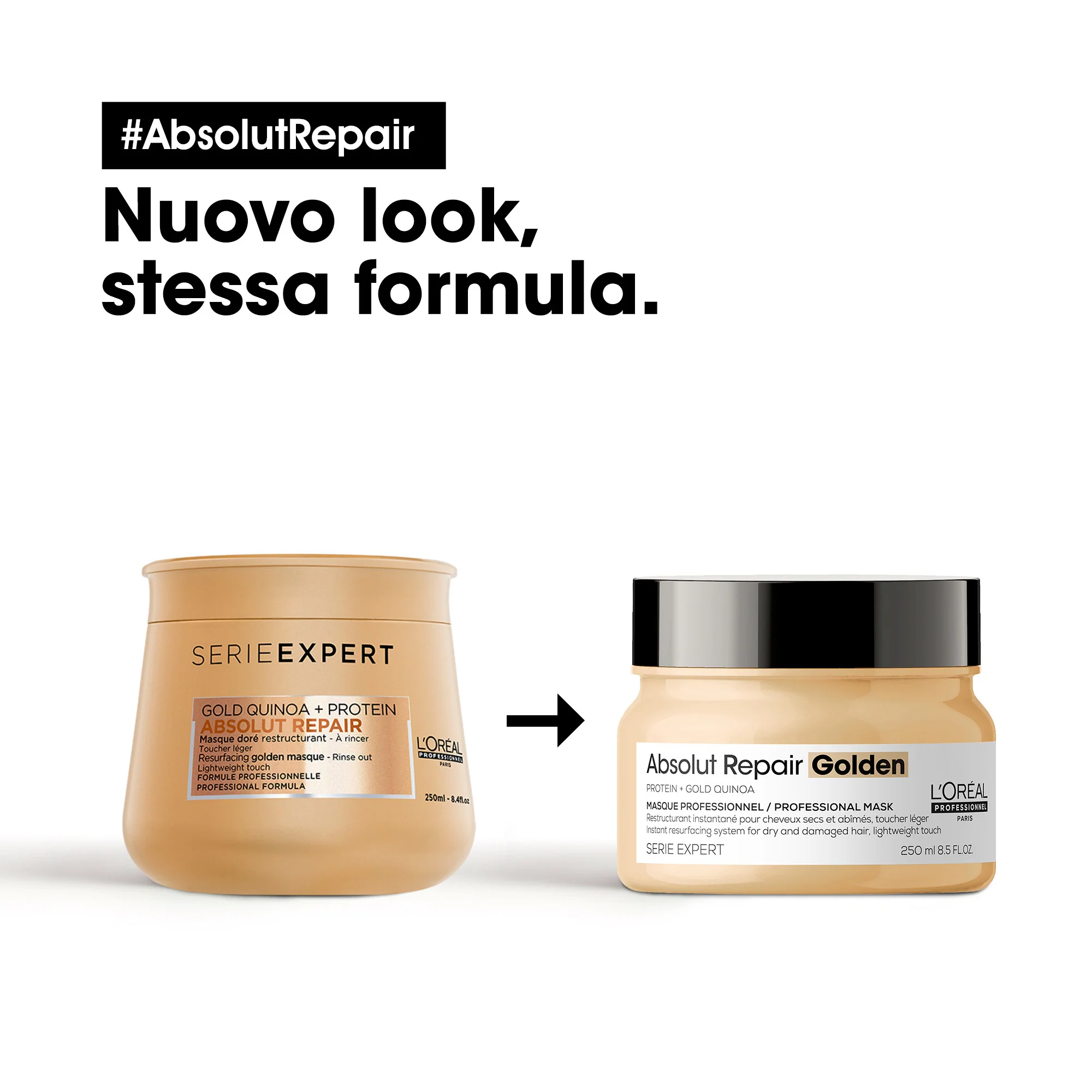 SERIE EXPERT New Absolut Repair Golden Mask - Maschera Riparatrice Capelli