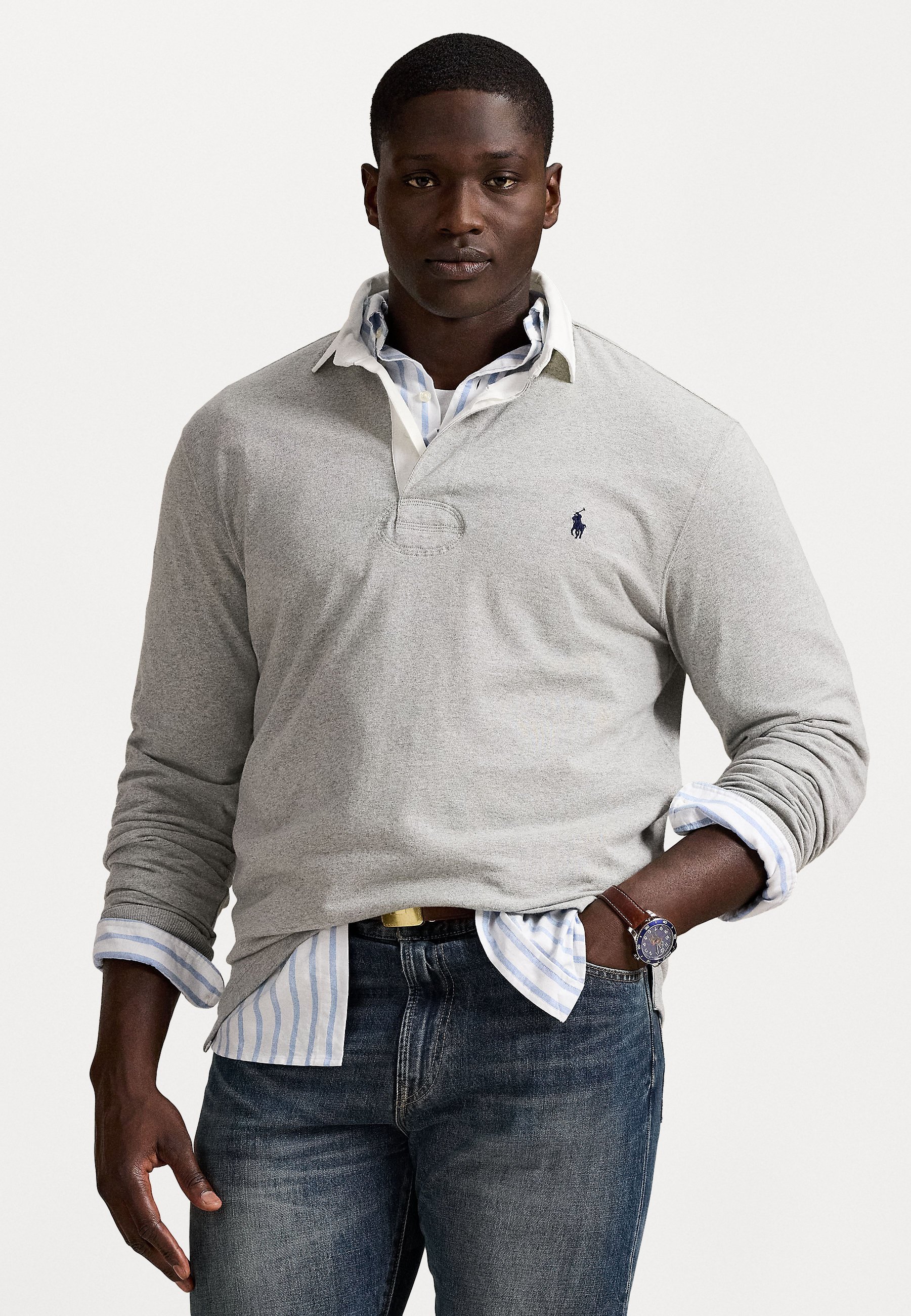 Polo Ralph Lauren Big & Tall DAS LEGENDÄRE RUGBYSHIRT - Poloshirt - Andover Heather