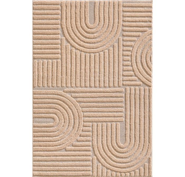 Carpetsale24 Tapis de Salon ou chambre en Rose 120 x 170 cm style bohème scandinave avec effet haut-bas tapis décoratif