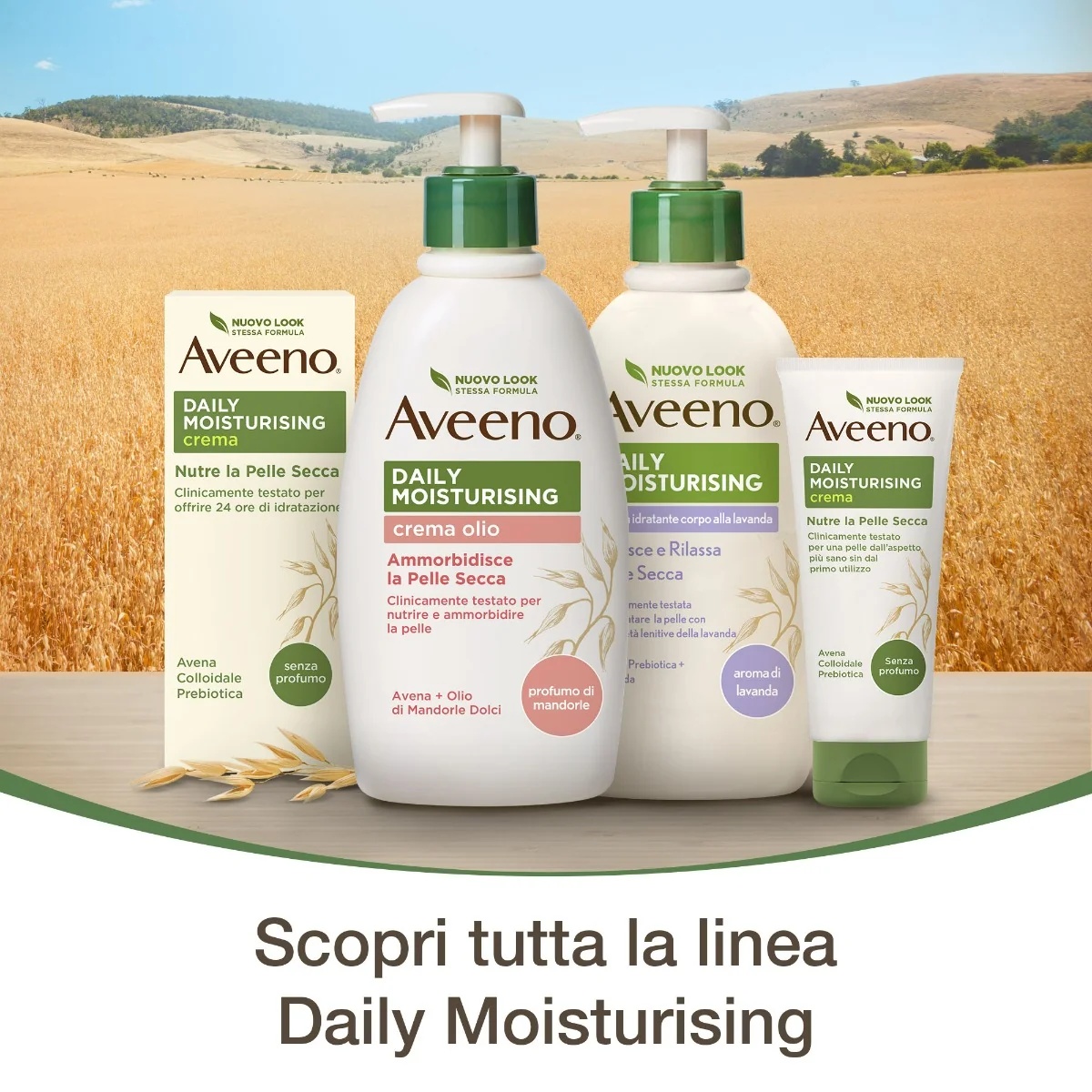 AVEENO Aveeno Hydraterende Gezichts- en Lichaamscrème Zonder Parfum 100 ml voor de normale tot droge huid