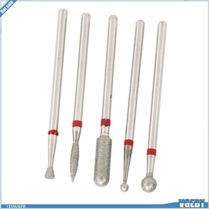 Ashata tête de meulage de polissage des ongles Forets de Manucure pour Nail Art, Tête de Broyeur à Ongles de parfum coussin