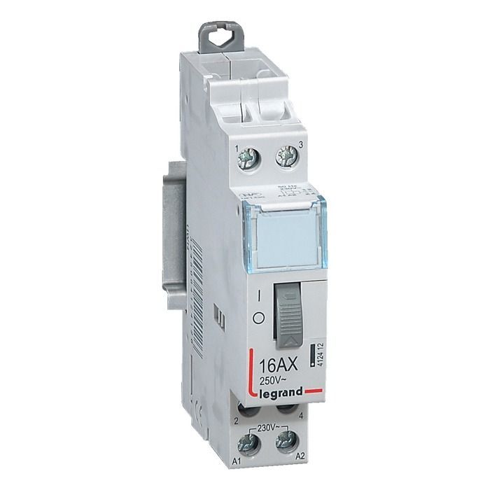 Relé de impulsos estándar CX³ con bornes de tornillo, 16 A, 250 V, 1 módulo, 2 contactos P, 2 contactos N - LEGRAND - 412412