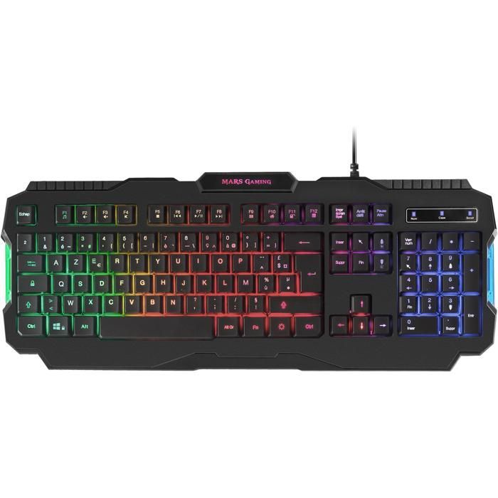 Teclado - Mars Gaming - MRK0 - Anti-ghosting - RGB Rainbow - Com fio - Francês