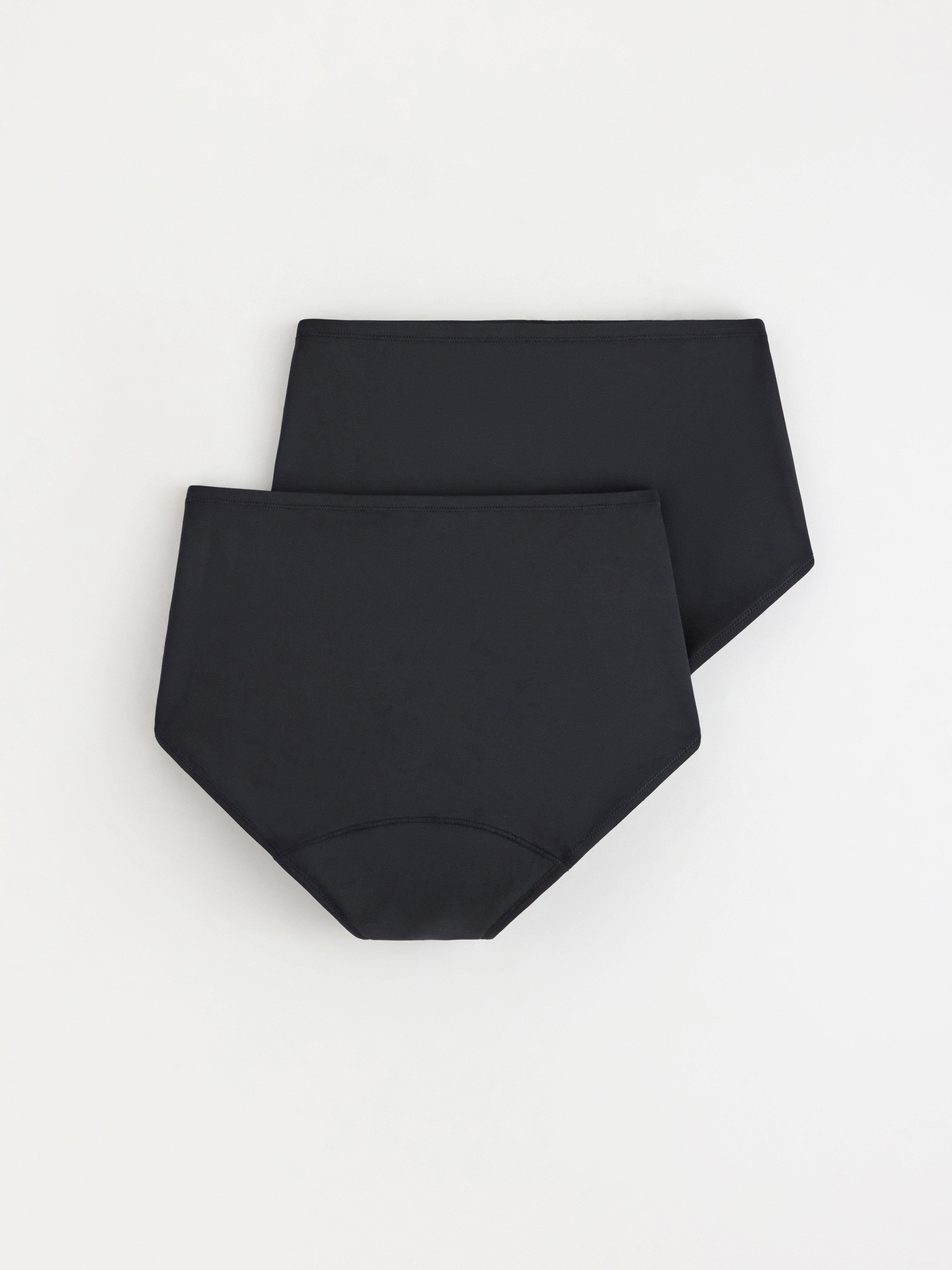 Balení 2 menstruačních kalhotek Basic – vysoký pas – Female Engineering Black