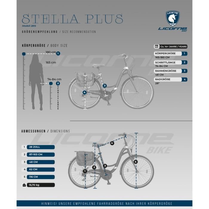 Vélo de ville pour femme - MARQUE - 26-28 pouces - Cadre en aluminium - 21 vitesses - Sans suspension