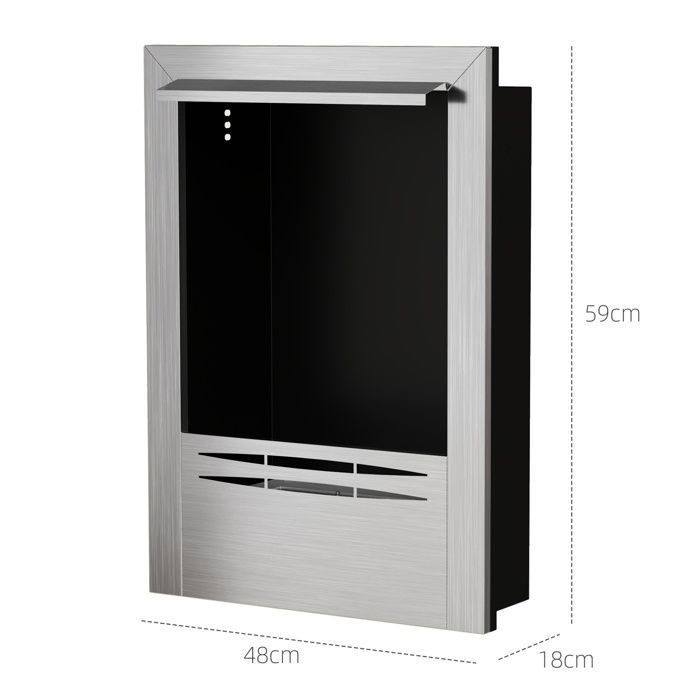 Chimenea de etanol - HOMCOM - acero inoxidable - capacidad de 0,9 litros - hasta 3,3 horas