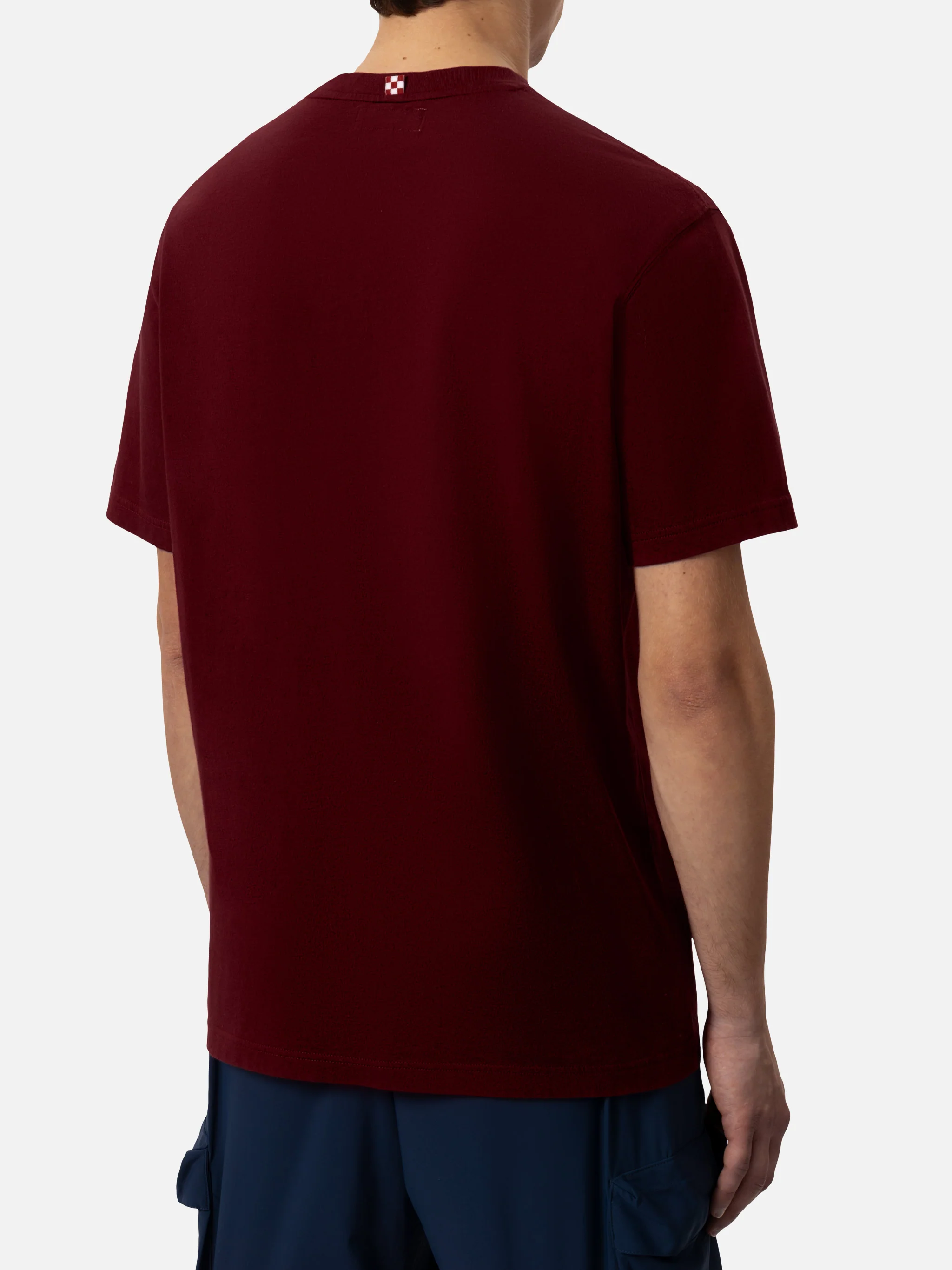 Herr-T-shirt i bomull med tryck av St. Barth Sport Club