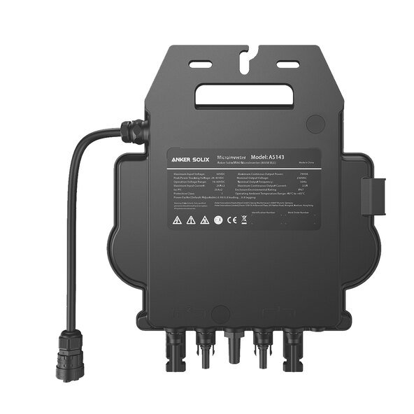 Central elétrica bifacial para varanda, 900W/800W, incluindo bateria de armazenamento e suporte de parede para grades redondas.