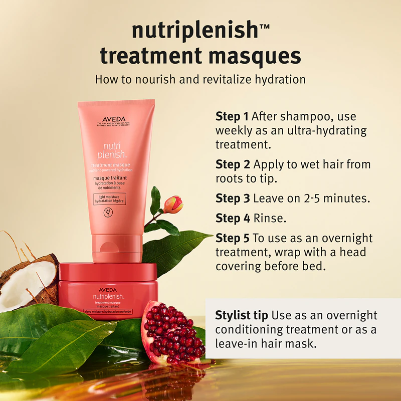 Aveda Nutriplenish™ Masque Deep Moisture – eine intensiv feuchtigkeitsspendende Maske für trockene Haarspitzen