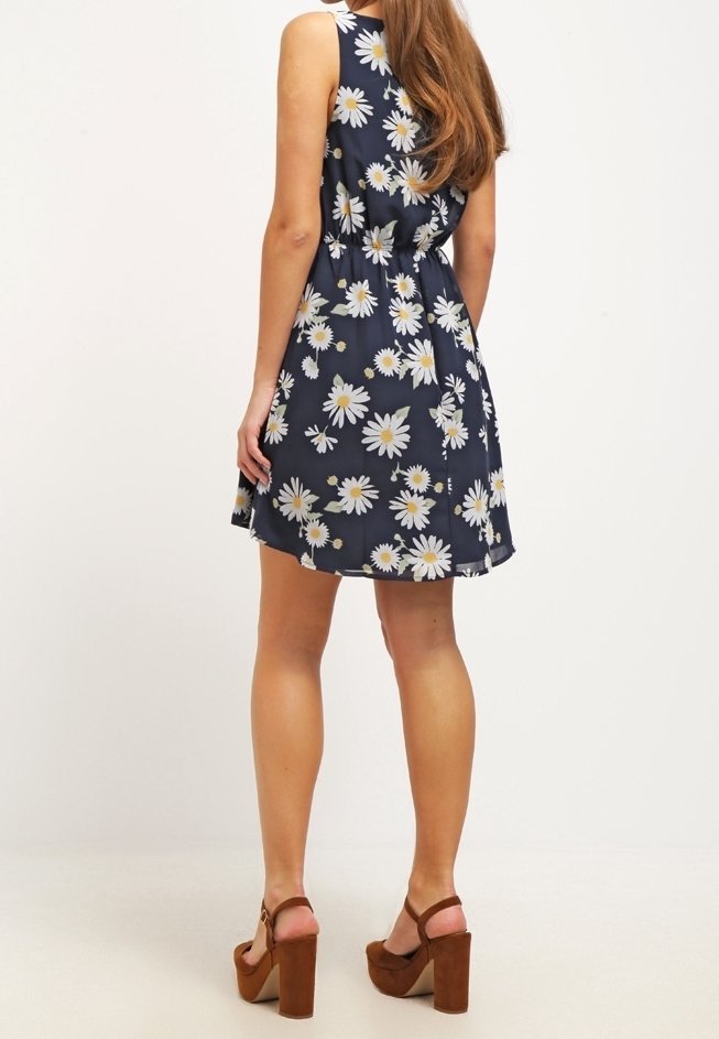Robe de jour menthe et baies - bleu foncé