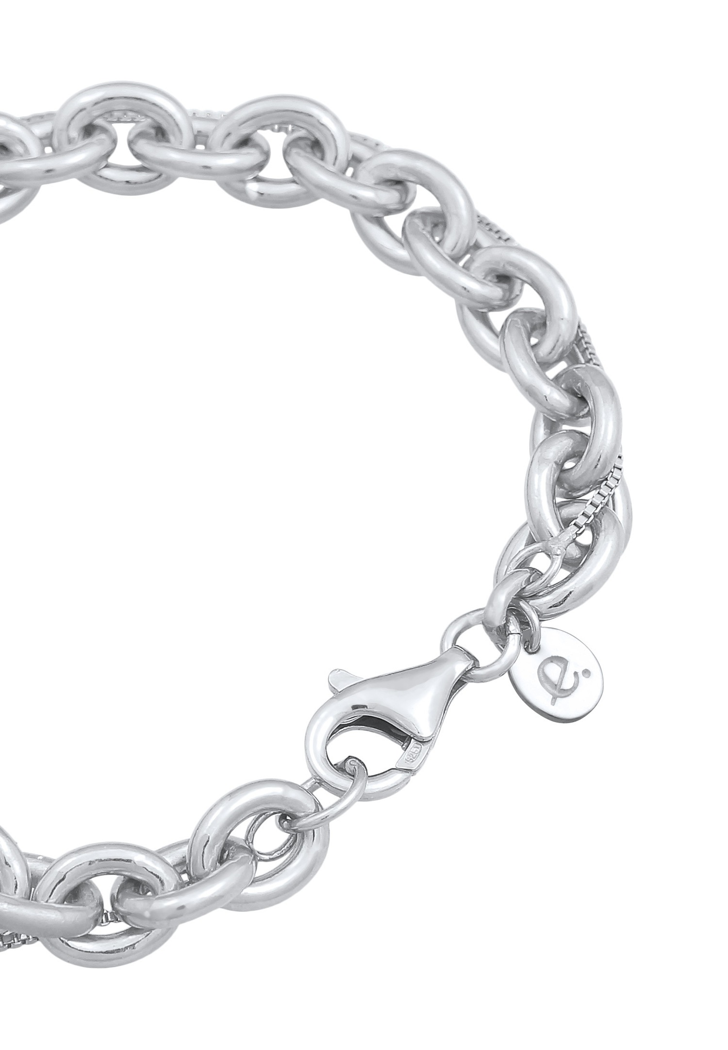 Elli PREMIUM Femmes Couche Vénitienne Grosse en argent sterling 925 rhodié