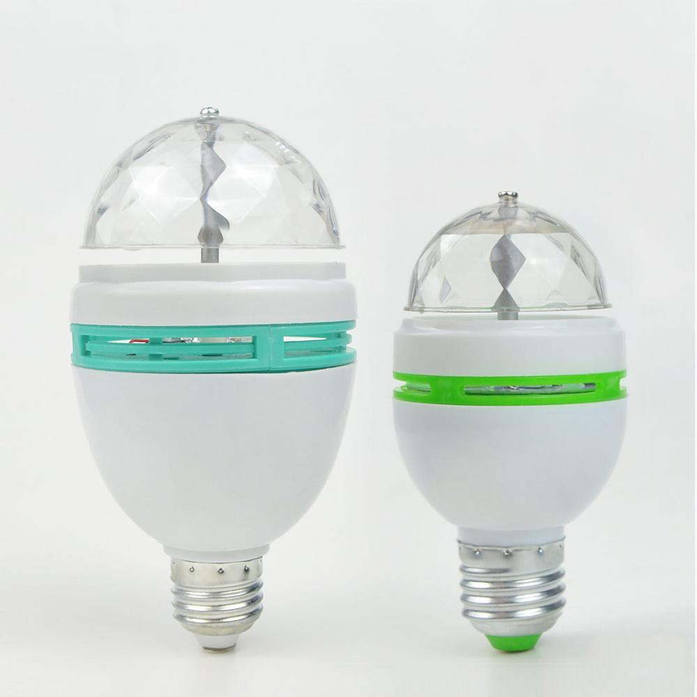 Bombilla LED RGB de 3W y 6W para fiestas, luces giratorias automáticas, decoración del hogar, luces de discoteca para escenarios, lámparas de discoteca, lámpara de fiesta E27, luz LED decorativa
