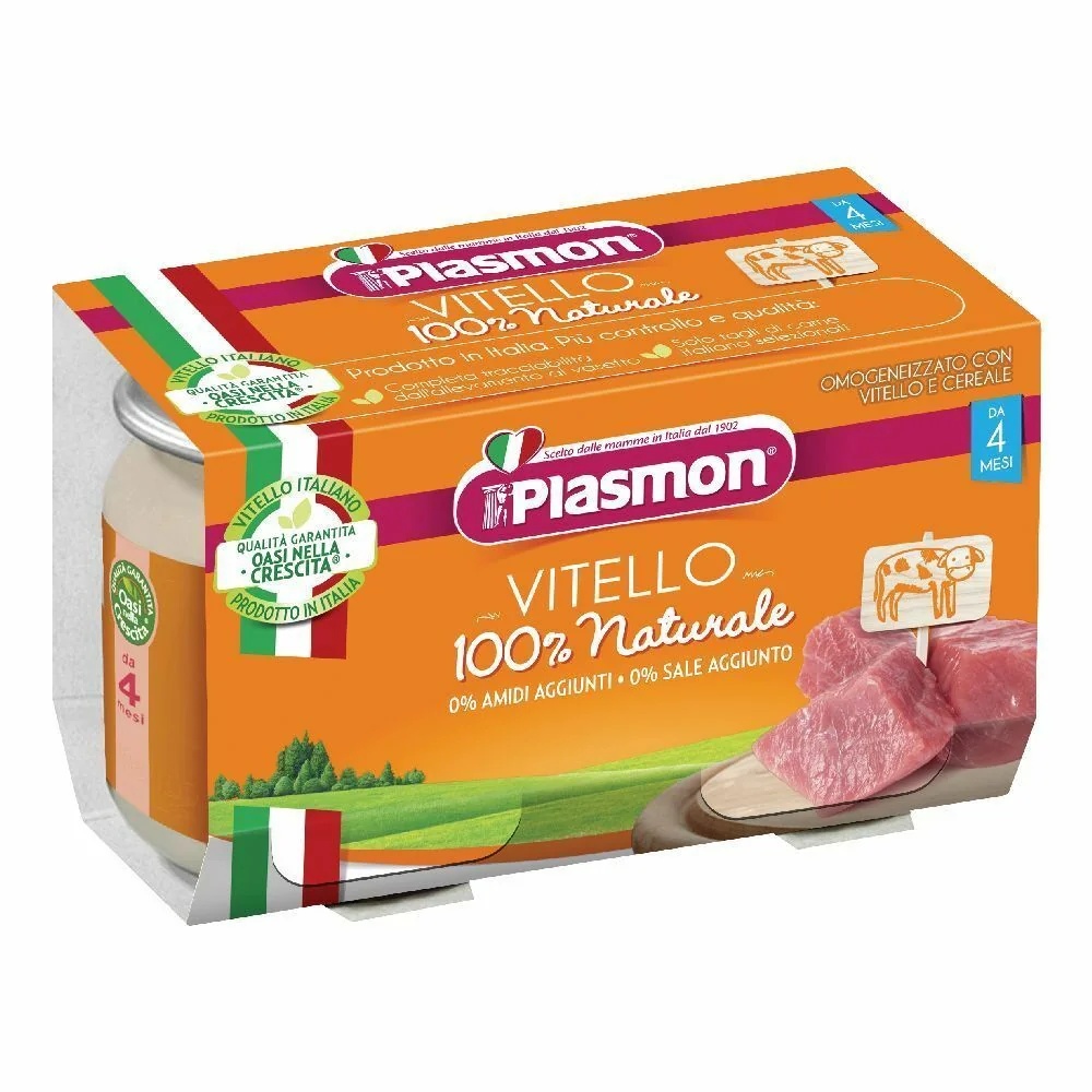 PLASMON Plasmon Rundergehakt gehomogeniseerde zuigelingenvoeding 2 potjes van 120 g