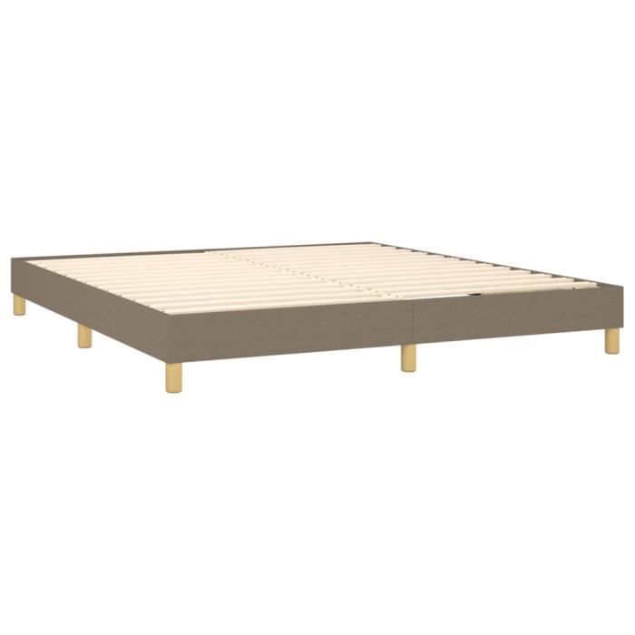 DILWE sprung bed base - Taupe - 180x200 cm - 100% polyester fabric - 2-seater