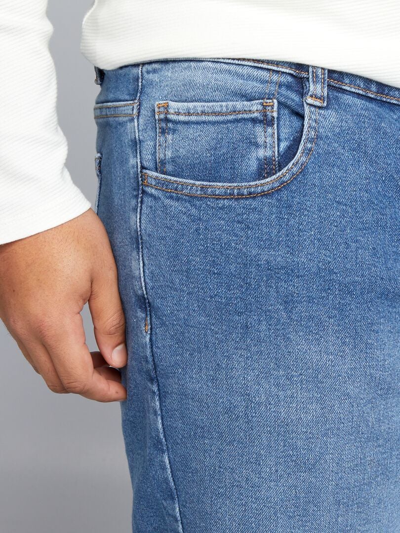 Calça jeans slim de 5 bolsos - AZUL