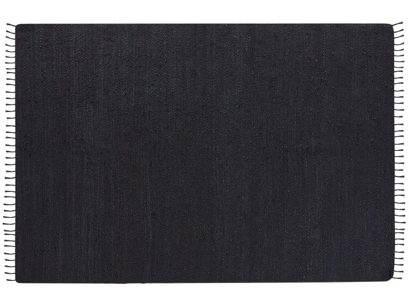 Dywan chodnik 160x230 cm z juty czarny
