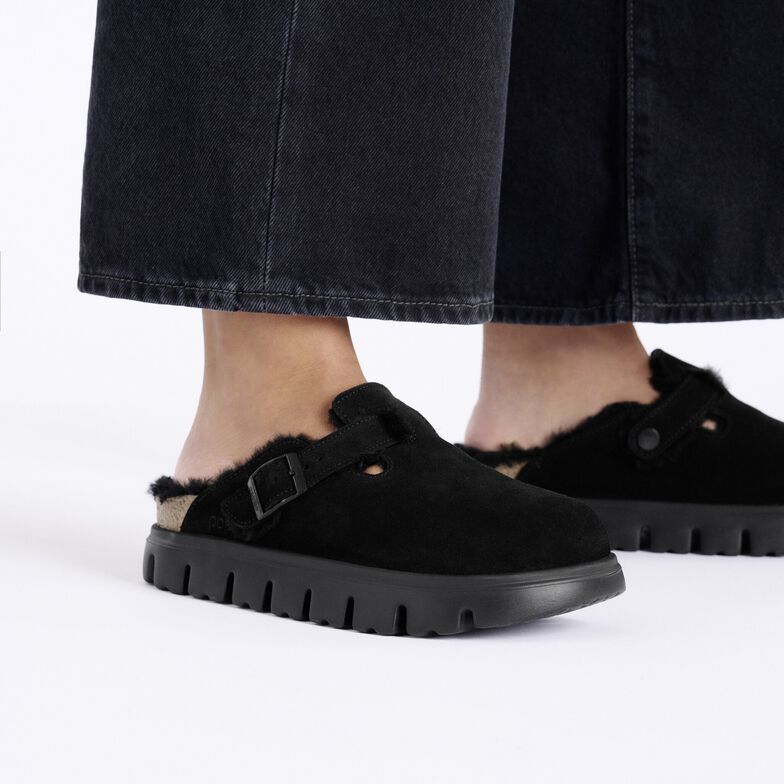 Boston PAP Chunky Shearling Pelle scamosciata/Pelliccia - Black Black