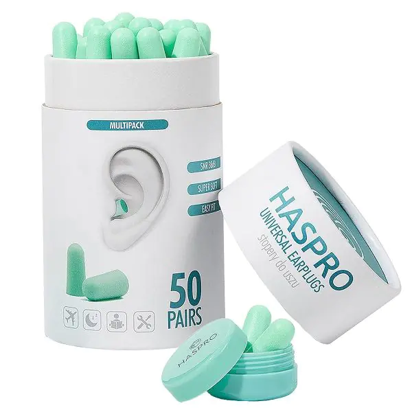 Haspro Tube, Stopery do uszu piankowe, Kolor miętowy