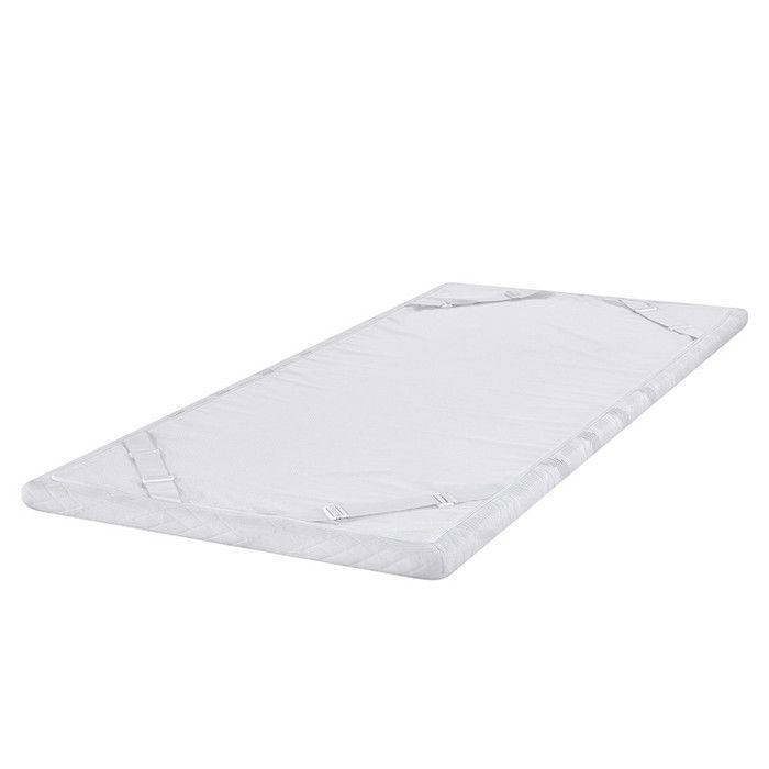 Cubrecolchón de 90x190 cm, 5,3 cm de grosor, espuma viscoelástica, funda elástica extraíble, base antideslizante - PLUME