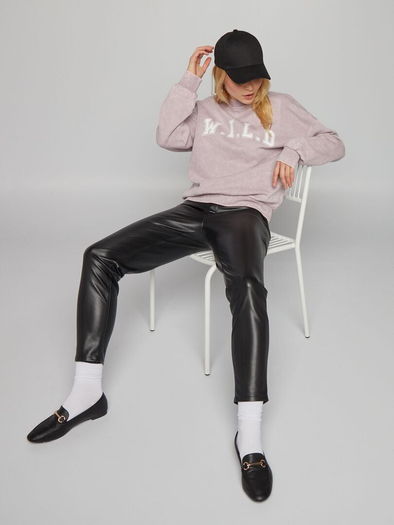 Sweatshirt met vervaagd effect - PAARS