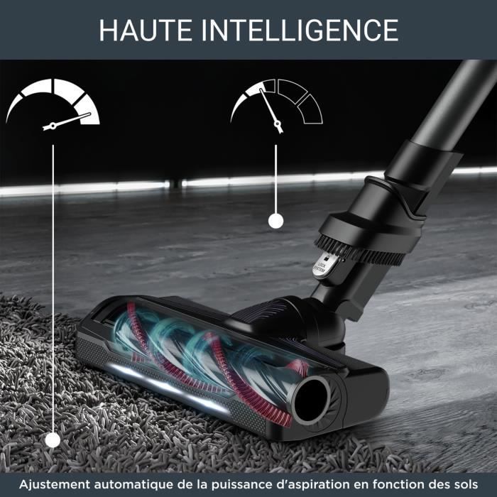 Aspiradora de mano inalámbrica multifuncional Rowenta, alto rendimiento, ligera, ajuste automático de potencia, tubo flexible RH2038WO